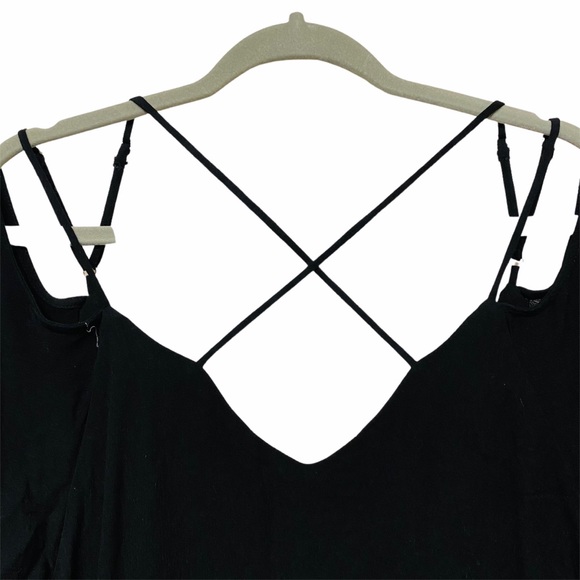 Lulus Afterglow Black Strappy Cold-Shoulder Shift - Picture 7 of 14